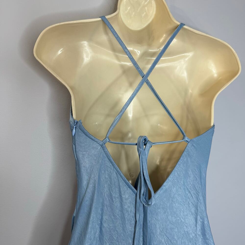 Hello Molly Drinks On Me Midi Slip Midi Dress Blue Women's S New - Picture 11 of 15
